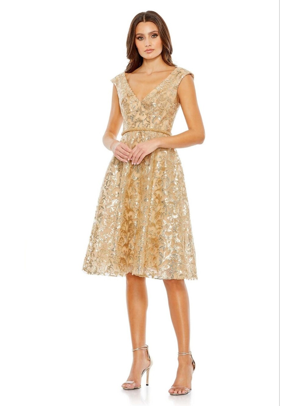 Mac Duggal Irresistible V-neckline Skater Dress SIZE 4